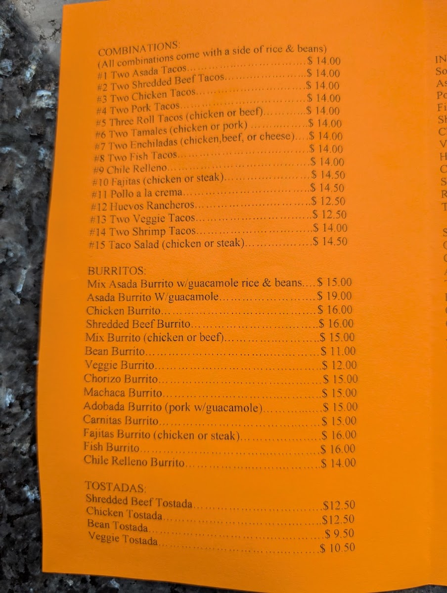 Malena's Taco Shop Menu - Image 3